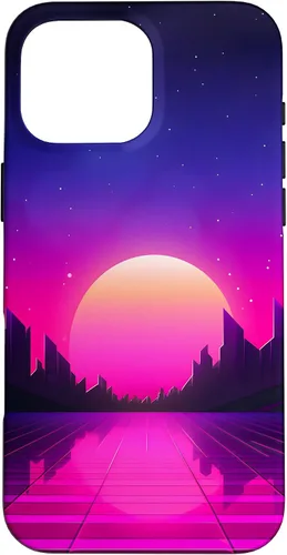 Vista 19 de Retrowave Vaporwave Synthwave 80s Style Case for iPhone 17