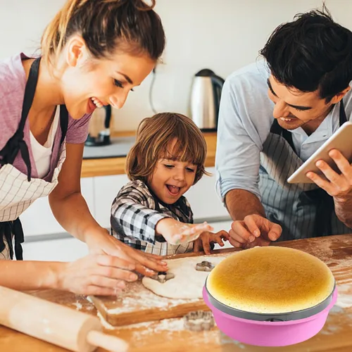 Vista 8 de 4 piezas de bandeja de baño de agua para tartas de queso, protector de molde de silicona desmontable con espátula de liberación de pasteles