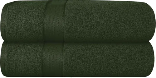 Vista 68 de GLAMBURG Juego de 2 Sábanas de Baño Extra Grandes de Algodón Premium de 700 GSM - 100% Algodón Peinado - 2 Sábanas de Baño 35x70 pulgadas - Calidad