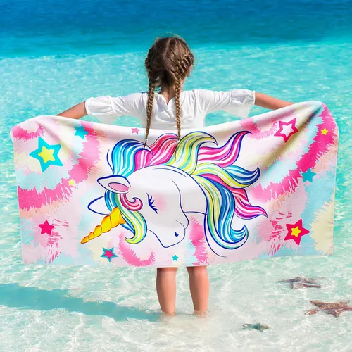 Vista 26 de WERNNSAI Toalla de playa para niños, 30 x 60 pulgadas, Axolotl de secado rápido, sin arena, toalla de playa para niñas, toalla de playa