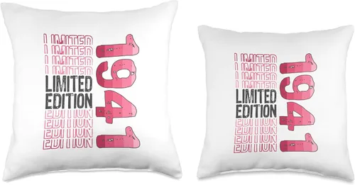 Vista 3 de Limited Edition Vintage Retro Birth Year 1941 Throw Pillow
