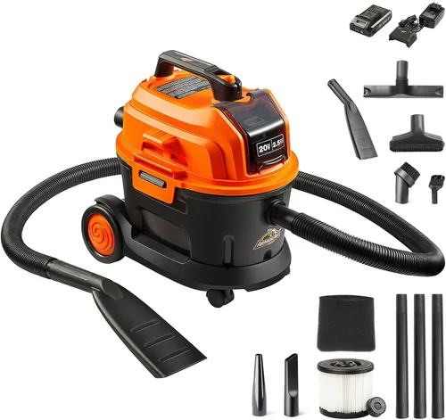 Vista 9 de Armor All AA255W 2.5 Gal 2 Peak HP - Aspiradora para uso en húmedo/seco, color naranja/negro