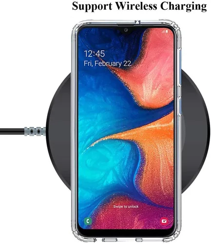 Vista 8 de Unov Funda compatible con Galaxy A10e Galaxy A20e funda transparente con diseño de TPU suave, absorción de golpes, patrón delgado en relieve