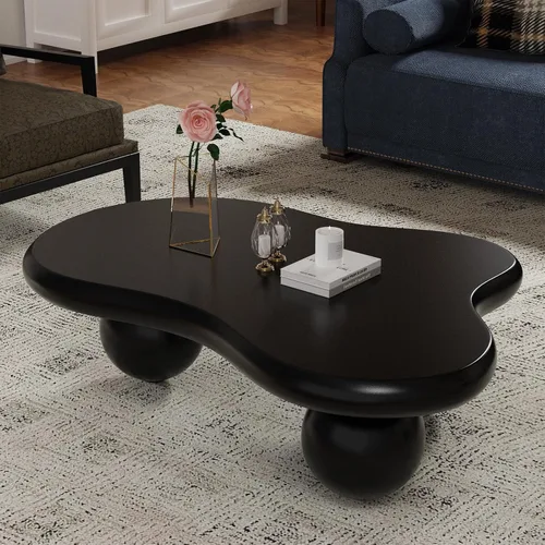 Vista 25 de Mesas de centro en forma de nube, mesa de centro irregular, mesa de centro con diseño moderno en forma de nube, mesas de centro para sala de estar