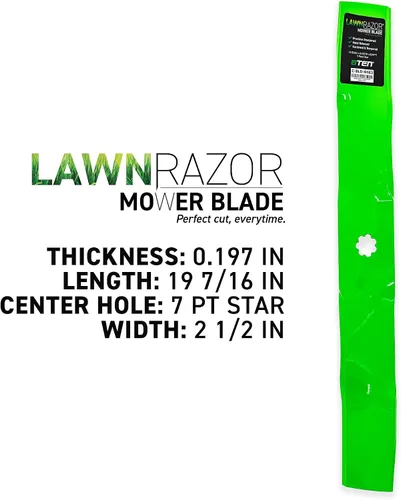Vista 2 de 8TEN LawnRAZOR - Cuchilla para John Deere LT150 LT160 STX38 LX188 X300 X310 F525 GT275 38 pulgadas cubierta AM141040 (triturado) 2