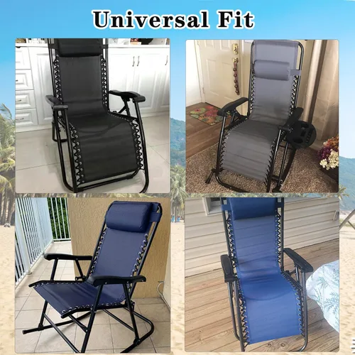 Vista 7 de Ostlttyn Tela de repuesto para silla Zero Gravity con kit de cuerda elástica, paño de reparación de 19 pulgadas de ancho con cable de repuesto