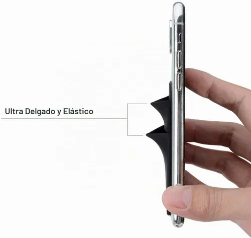 Vista 3 de Hoblaze Funda elástica para tarjetas de crédito, con bolsillo para tarjetas de crédito, funda adhesiva 3M, compatible con teléfonos inteligentes
