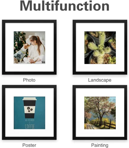 Vista 9 de Golden State Art, Smartphone, Instagram Marcos Collection, marco para fotos812 x 12 pulgadas con Photo Mat y vidrio real para fotos de 8 x 8 Negro