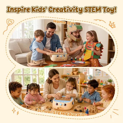 Vista 6 de HTVRONT Cardboard Cutter for Kids, Kid-Safe Cardboard Cutter Electric
