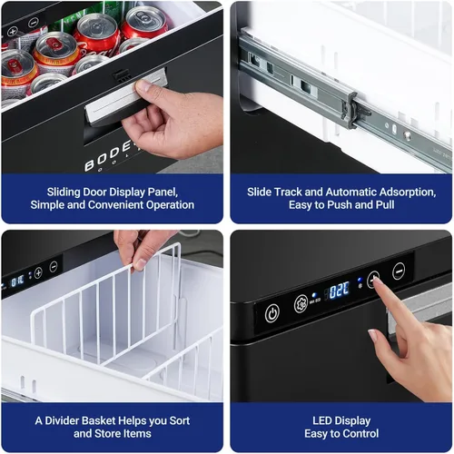 Vista 12 de BODEGA BODEGACOOLER - Refrigerador de cajón de 12 V, 33 cuartos de galón (31 L) con control de aplicación, enfriador portátil para automóvil