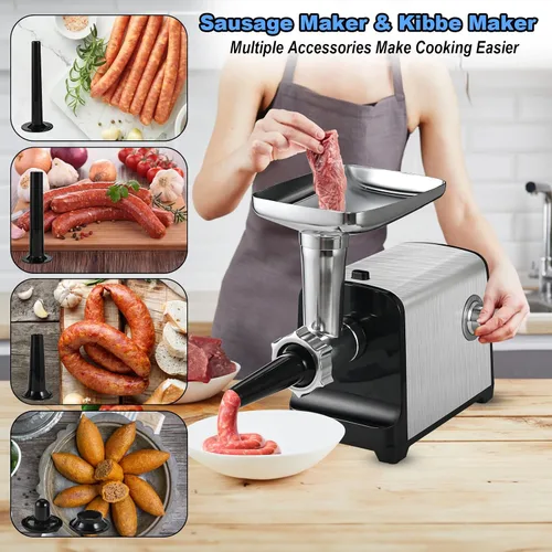 Vista 4 de Picadora de carne eléctrica resistente para uso doméstico, 3200 W máx