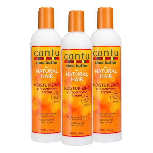 Vista 4 de Cantu Crema hidratante activadora de rizos de manteca de karité, 3 onzas líquidas