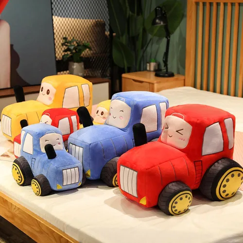 Vista 6 de XIYUAN Juguete de peluche para automóvil, almohada de felpa suave, juguete de simulación, regalo para niños (12 pulgadas/azul)