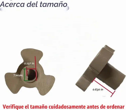 Vista 3 de 2 piezas de acoplador giratorio de microondas de 0.59 pulgadas, soporte de guía de rodillo giratorio para horno de microondas, soporte con puerto