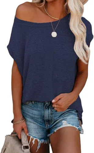 Vista 49 de CNFUFEN Camisetas de manga corta/larga para mujer, a la moda, casual, de verano, ligeras, sólidas, de moda