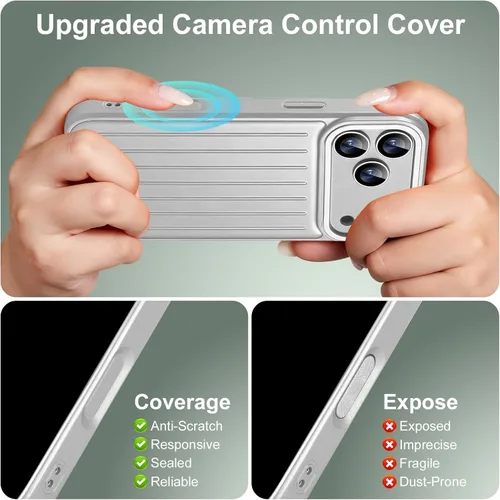 Vista 5 de ProtUTab Funda magnética para iPhone 18 Pro Max y 17 Pro Max Plateado