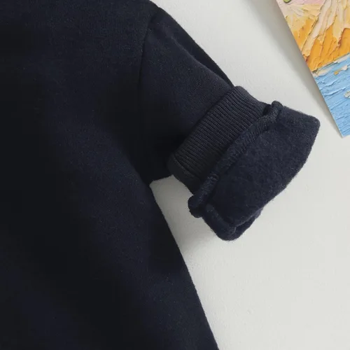 Vista 8 de Kayotuas Ropa neutra para bebé, linda sudadera de manga larga de gran tamaño, suéter de forro polar cálido