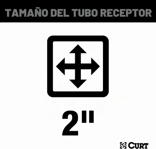 Vista 2 de CURT 13281 Enganche de remolque Clase 3, receptor de 2 pulgadas, Compatible con algunos modelos de Kia Sportage