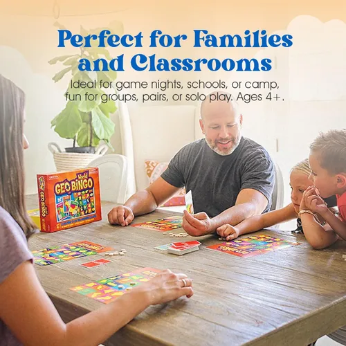 Vista 4 de GeoToys GeoBingo, USA Bingo para niños de 4 años en adelante, juego de geografía para el hogar, escuela o campamento, divertido juego educativo