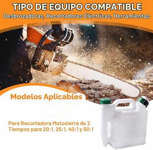Vista 2 de Tanque de botella de mezcla de combustible de motor de 2 tiempos, contenedor de mezcla de combustible de 2 tiempos de 1.0 L, recipiente de mezcla