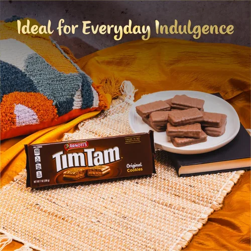 Vista 4 de Arnott's Tim Tam - Paquete de 5 variedades – Original caramelo masticable, menta oscura, chocolate negro y chocolate extra – Surtido de galletas