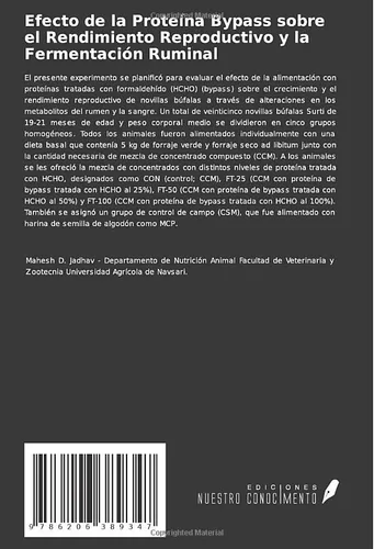 Vista 2 de Efecto de la Proteína Bypass sobre el Rendimiento Reproductivo y la Fermentación Ruminal (Spanish Edition)