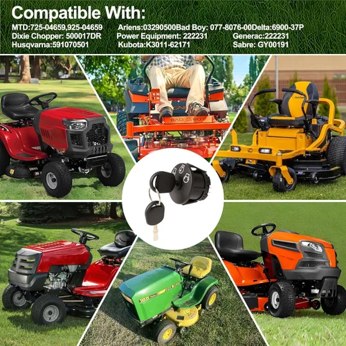 Vista 4 de Cortacésped Tractor Interruptor de encendido 5 terminales Se adapta a MTD Craftsman Ariens Bad Boy Bolens Huskee Chopper Murray Sabre Scotts Yard
