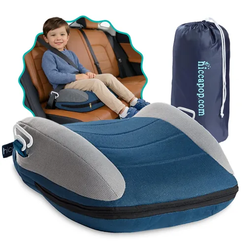 Vista 11 de Hiccapop UberBoost Asiento Elevador Inflable para Automóvil Asiento Elevador Estrecho sin Respaldo Inflable para Viajes Asiento Elevador Negro