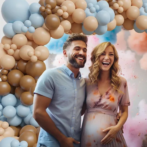 Vista 6 de ECEAE Kit de arco de globos con tema de oso color azul claro, beige, marrón claro y marrón, globos crema, guirnalda de globos para decoración