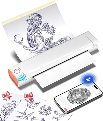 Vista 9 de Phomemo M08F Tattoo Stencil Printer, Bluetooth, Multi-Size Printing