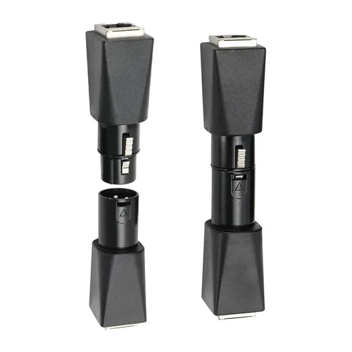 Vista 9 de 4 PCS DMX a RJ45 Conector Macho/Fmale 3-Pin XLR Adaptador Plug, este adaptador puede utilizar cualquier cable Ethernet Cat-5 como un cable Dmx512