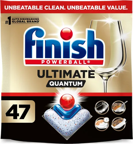 Vista 19 de Finish Ultimate Infinity Shine - Cápsulas para lavavajillas, detergente sin necesidad de pre-enjuague, elimina manchas quemadas, con Protector