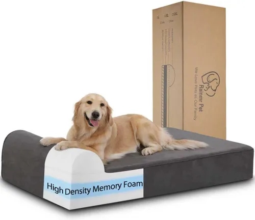Vista 2 de Funda para cama para perro grande Rainmr - Funda de repuesto grande para cama de espuma viscoelástica para mascotas, forro para cama para perros
