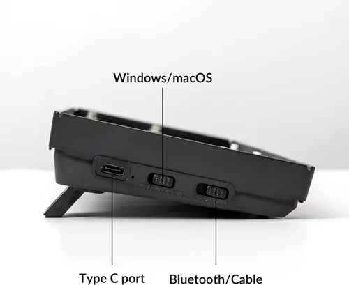 Vista 4 de Keychron K6 Pro Teclado mecánico inalámbrico personalizado versión barebone, macro programable QMKVIA, diseño 65% intercambiable en caliente
