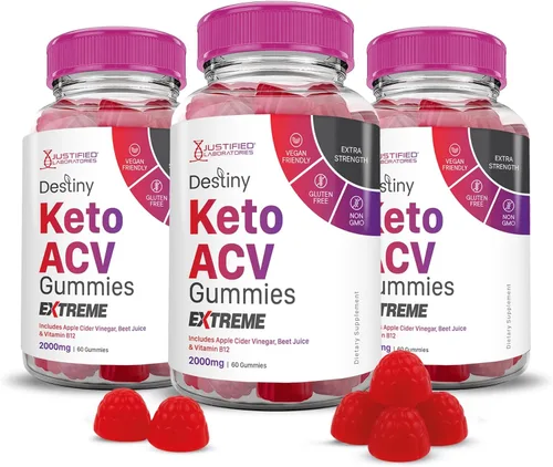 Vista 8 de Justified Laboratories Destiny Keto ACV Gummies Extreme 2000MG Destiny Keto Gummies Fórmula avanzada Vinagre de sidra de manzana con jugo de granada