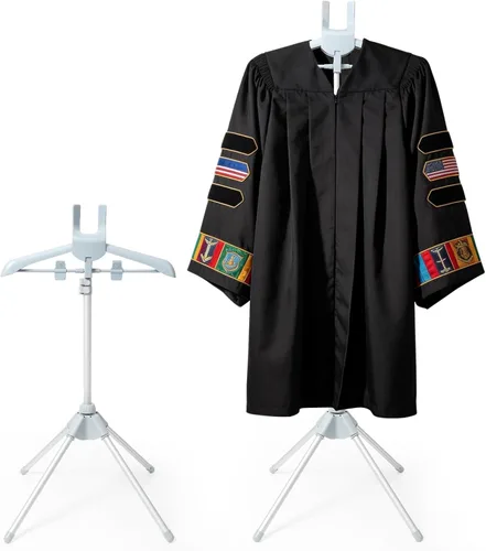 Vista 8 de Exhibidor Ajustable de Camisetas para Adultos para Vendedores, Soporte de Exhibición de Camisetas de 32-63 pulgadas, Exhibidor Portátil Colgante