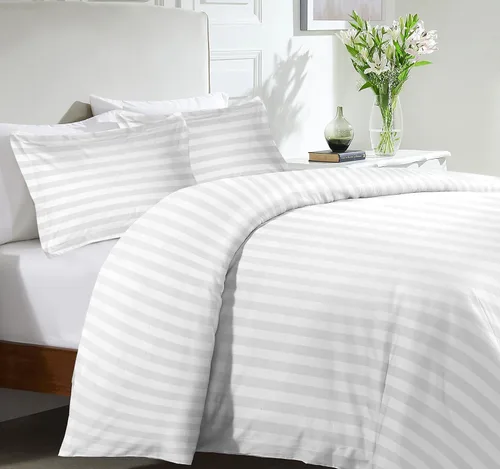 Vista 17 de SLEEP-NEST Juego de funda de edredón 100% algodón, tamaño individual/individual XL, juego de ropa de cama de 3 piezas con cierre de cremallera, 600