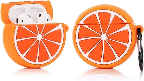 Vista 8 de Airpods - Funda de silicona divertida para Apple Airpods 1 y 2 [Serie de frutas y vegetales] [Mejor regalo para niñas, niños o parejas] (Fresa 3D)