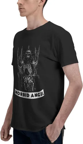 Vista 4 de PEYDEN Morbid Angel T Shirt Men's Summer Breathable Fashion Round Neck Short Sleeves for Workout Athletic Shirts