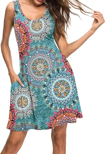 Vista 3 de MISFAY - Vestido casual de verano para mujer, salida de baño tipo camiseta