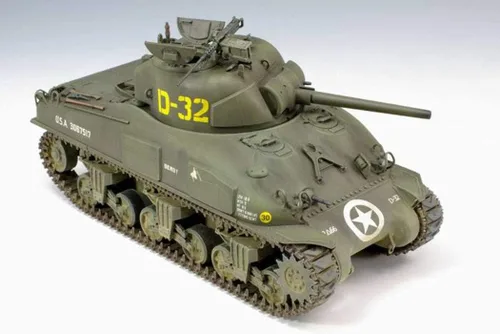 Vista 3 de Asuka Modelo 35-022 1/35 US Army M4A1 Sherman Modelo tardío con cortador de fila de setos Modelo de plástico