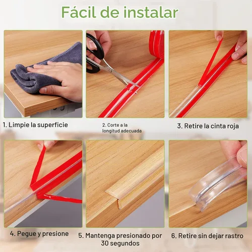 Vista 6 de BabySafe Tira Protectora de Bordes: Protectores de Esquinas de Mesa para Muebles de Bebé y Chimenea, 3.3 pies (1m)