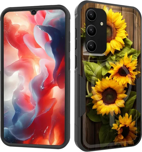 Vista 183 de Funda magnética para Galaxy A16 5G, [compatible con MagSafe] [protección contra caídas de grado militar] Funda resistente a prueba de golpes