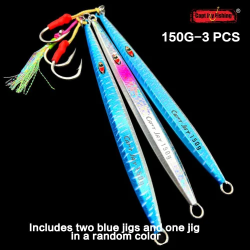 Vista 5 de Señuelos de pesca de agua salada con plantillas verticales de jigging rápido para lanzar Señuelos de jigging artificiales verticales