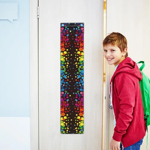 Vista 7 de YLOLUL 2 piezas de cortinas opacas para puertas de aula, cortinas opacas para puertas de cristal, oscurecimiento de puertas para decoración