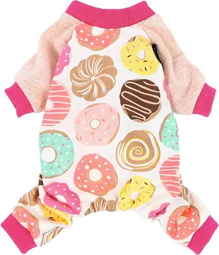 Vista 9 de Pijama para mascotas Fitwarm de algodón suave con estampado de monos, marrón, Marrón