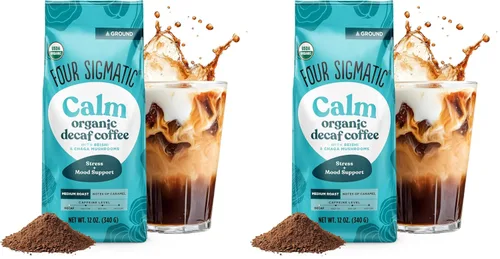 Vista 13 de Four Sigmatic Café Molido Orgánico para Preparación en Frío Tostado Oscuro, Molido Grueso con Melena de León y Chaga Café de Hongos