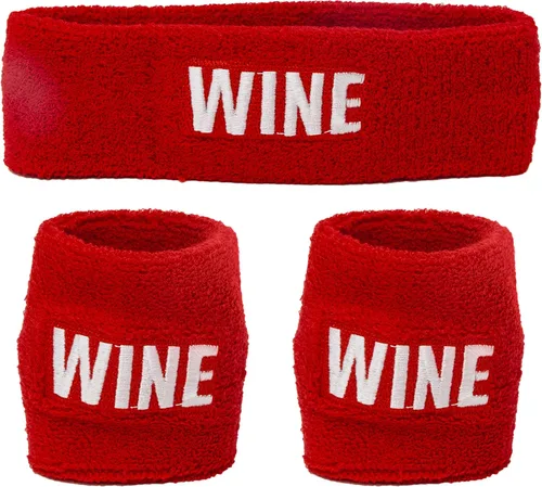 Vista 13 de Funny Guy Mugs Conjunto de bandas para el sudor unisex (3 unidades: 1 diadema y 2 muñequeras)