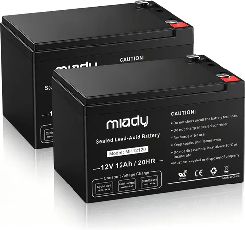 Vista 16 de Miady Batería de ácido plomo sellada recargable de 12V 7Ah (Paquete de 2)