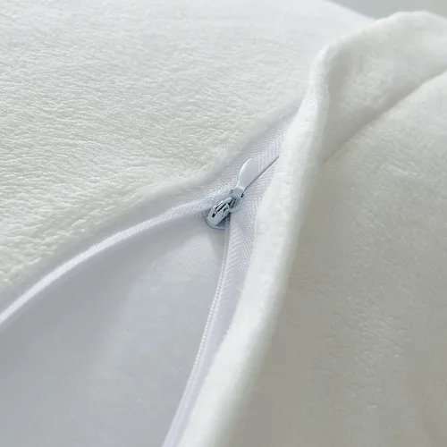 Vista 5 de COIZA - Funda de almohada corporal, de felpa grande, de lujo, ultra suave, con cremallera, fundas de almohada corporal (blanco, 21 x 54 pulgadas)
